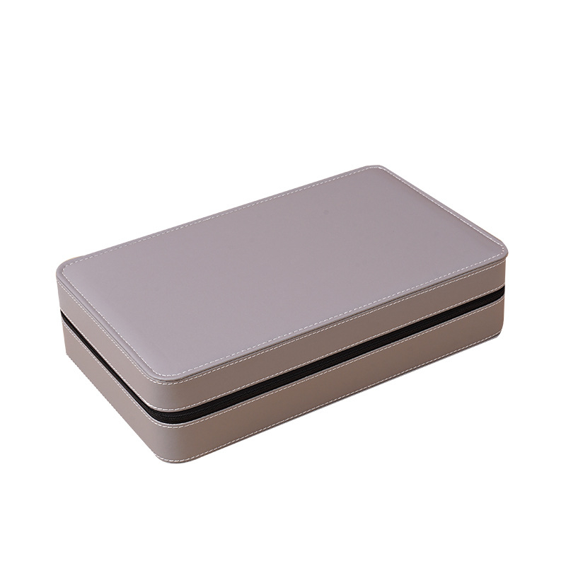 Odinė laikrodžių saugojimo dėžutė su užtrauktuku, nešiojama laikrodžių ekspozicijos dėžutė, 2024 m. pavasaris