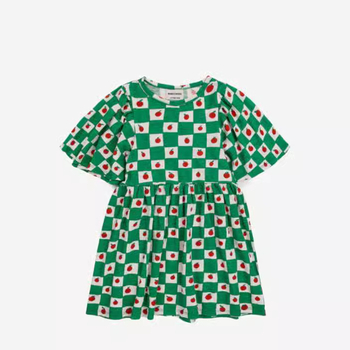 Laste puuvillane kleit trükiga, A-liiniline prints-prinsessi stiil, kevad 2024