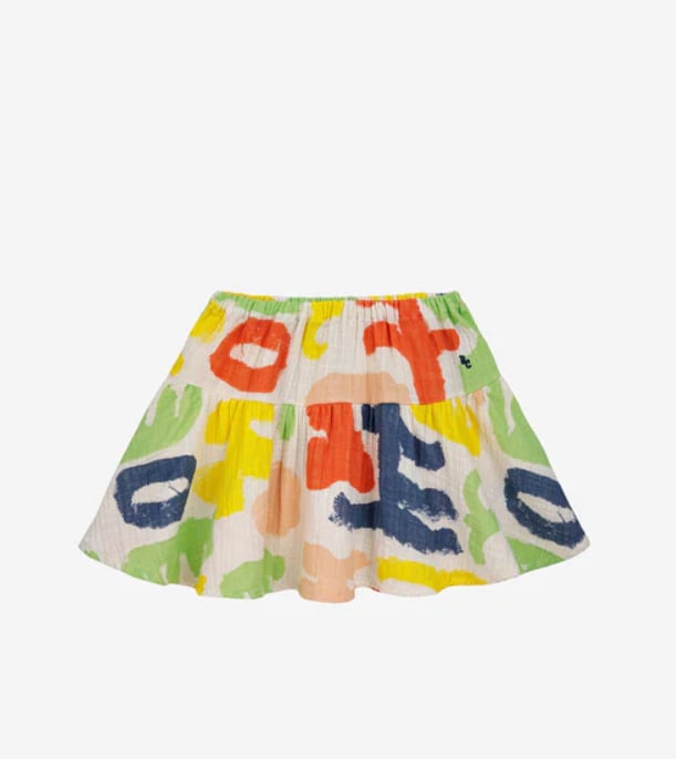 Laste puuvillane kleit trükiga, A-liiniline prints-prinsessi stiil, kevad 2024