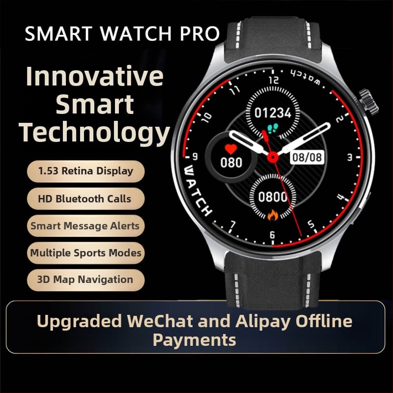 Watch5 pametni sat s 3D navigacijom, dvostruko plaćanje, NFC, magnetsko punjenje, mjerenje otkucaja srca