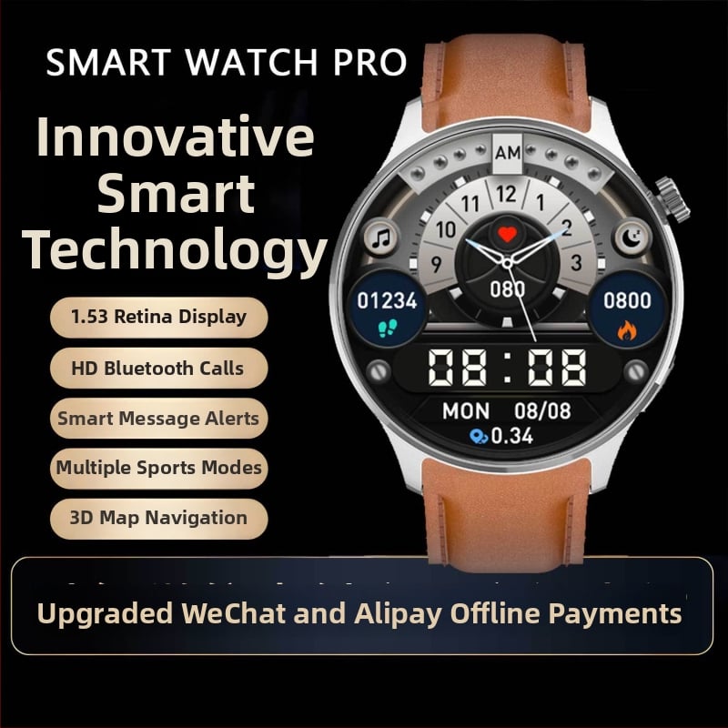 Watch5 pametni sat s 3D navigacijom, dvostruko plaćanje, NFC, magnetsko punjenje, mjerenje otkucaja srca