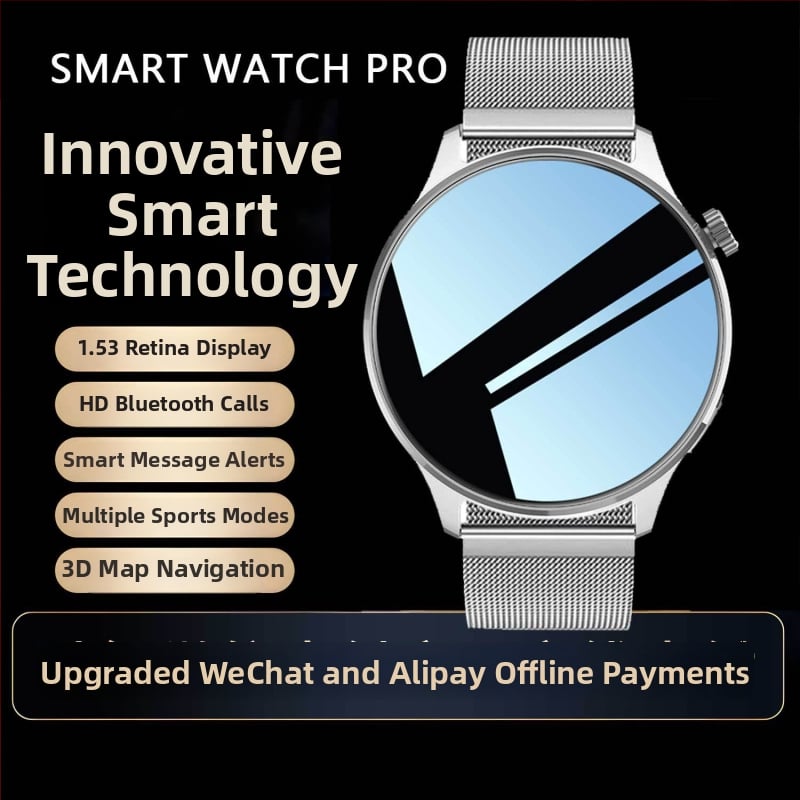 Watch5 pametni sat s 3D navigacijom, dvostruko plaćanje, NFC, magnetsko punjenje, mjerenje otkucaja srca