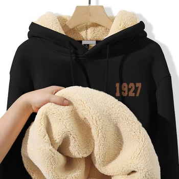 Ανδρικό φούτερ με κουκούλα, παχύ, μακριά μανίκια, 90% πολυεστέρας, μονόχρωμο με εκτύπωση, άνοιξη νεανικός στυλ