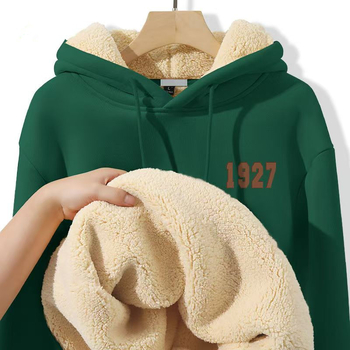 Ανδρικό φούτερ με κουκούλα, παχύ, μακριά μανίκια, 90% πολυεστέρας, μονόχρωμο με εκτύπωση, άνοιξη νεανικός στυλ