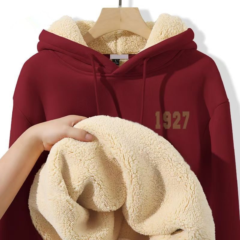 Ανδρικό φούτερ με κουκούλα, παχύ, μακριά μανίκια, 90% πολυεστέρας, μονόχρωμο με εκτύπωση, άνοιξη νεανικός στυλ