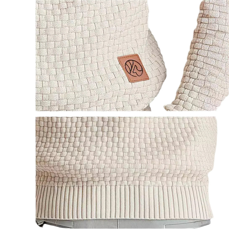 Kapućom jacquard dukserica s kapuljom, korejskog stila, široki kroj, dugi rukavi, lagana tkanina; glavni materijal: kuniće krzno 96%+