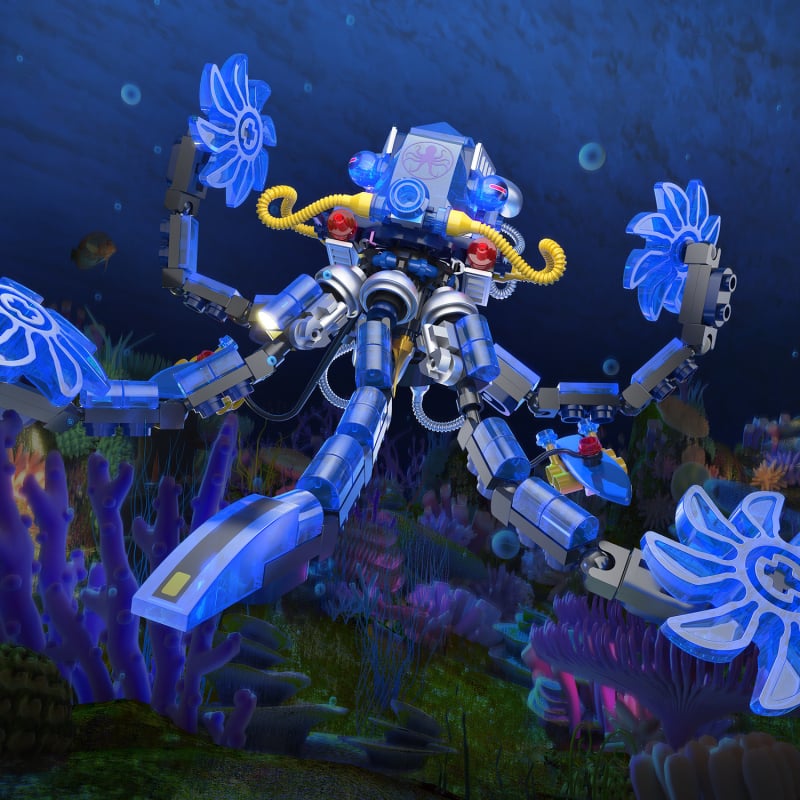 LEGO saderīgs blokiem komplekts: Orangutan dinozaura modelis, ABS plastmasa, 400–800 detaļas, bez elektrības, vecums 7–14 gadi