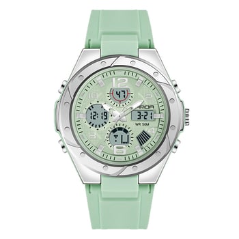Sportski sat za tinejdžerice s luminizirajućim prikazom, vodootporan 50 m, kalendar (dan u tjednu, mjesec), alarm i kronograf, analogno-digitalni prikaz