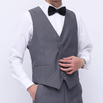 Kostüümi vest, kitsas lõige, ilma kraeta, ühe ridade nuppudega, polüesterkangas, sobib nelja aastaaja jaoks