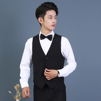 Kostüümi vest, kitsas lõige, ilma kraeta, ühe ridade nuppudega, polüesterkangas, sobib nelja aastaaja jaoks