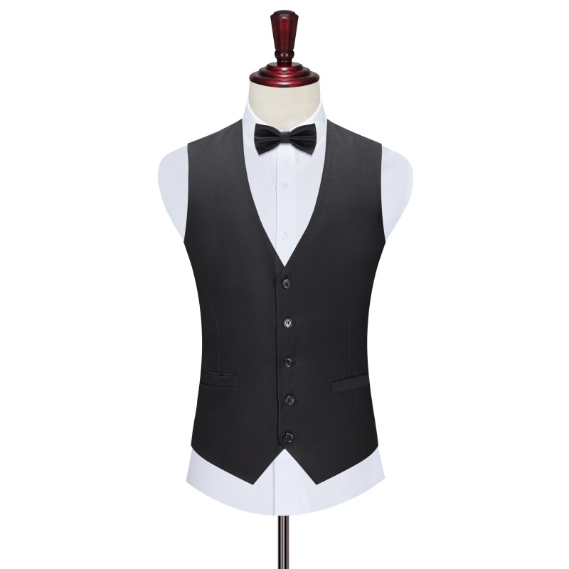 Kostüümi vest, kitsas lõige, ilma kraeta, ühe ridade nuppudega, polüesterkangas, sobib nelja aastaaja jaoks