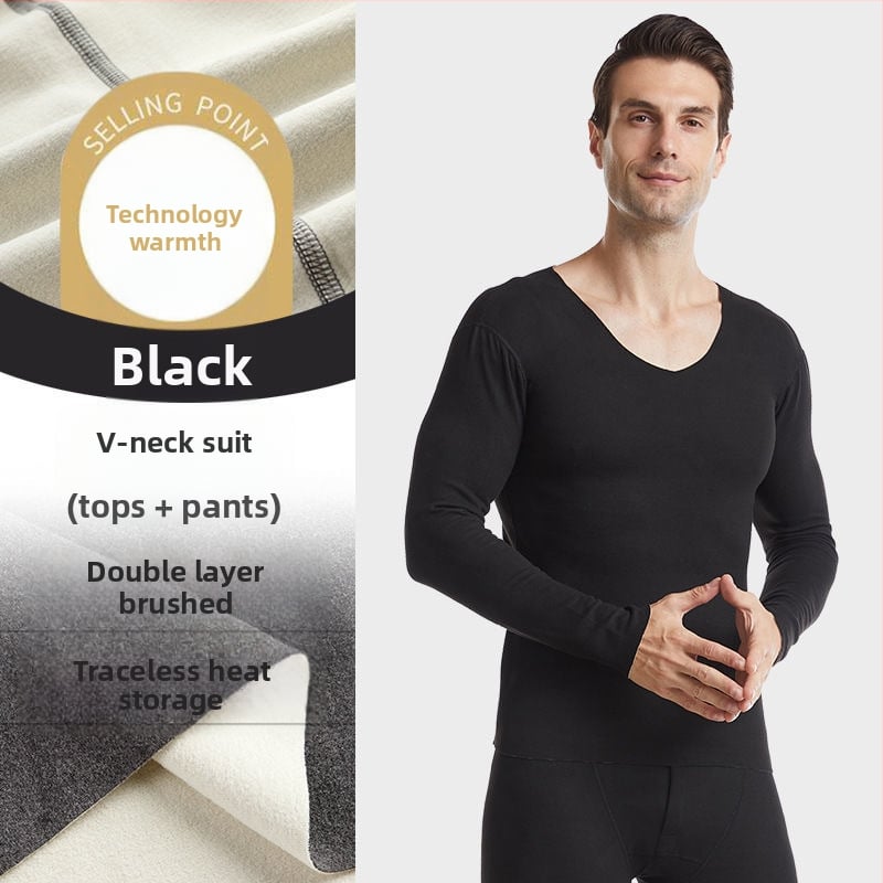 Ženski bešavni termalni set s veluru unutrašnjim slojem, poliester, 201–250 g/m²; grijanje i oblikovanje tijela (kontrola trbuha, podizanje stražnjice); gornji dio s okruglim izrezom, dugi rukavi, hlače.