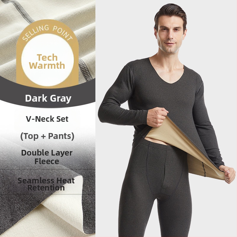 Ženski bešavni termalni set s veluru unutrašnjim slojem, poliester, 201–250 g/m²; grijanje i oblikovanje tijela (kontrola trbuha, podizanje stražnjice); gornji dio s okruglim izrezom, dugi rukavi, hlače.