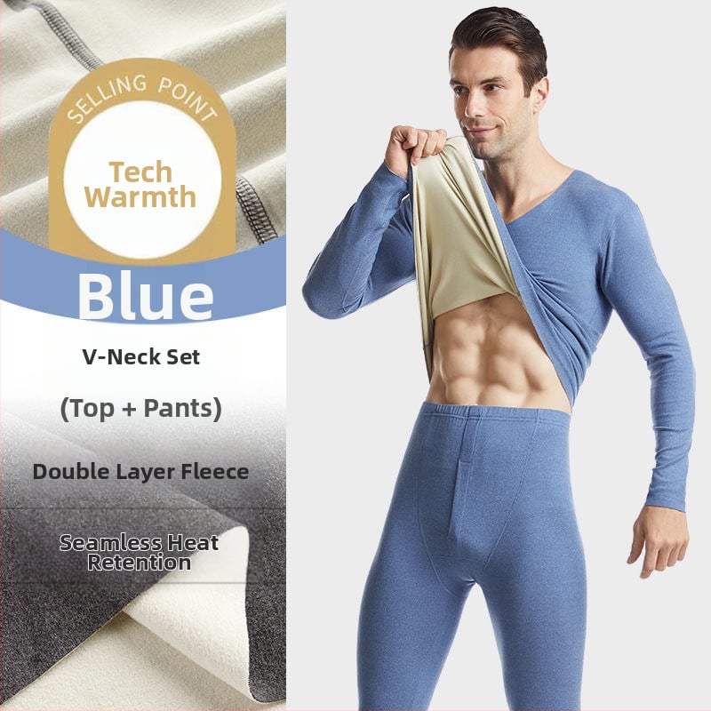 Ženski bešavni termalni set s veluru unutrašnjim slojem, poliester, 201–250 g/m²; grijanje i oblikovanje tijela (kontrola trbuha, podizanje stražnjice); gornji dio s okruglim izrezom, dugi rukavi, hlače.