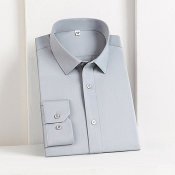 Vīriešu bezgludināmas krekli, 96% kokvilna, garas piedurknes, kvadrātveida apkakle, vienkrāsains raksts