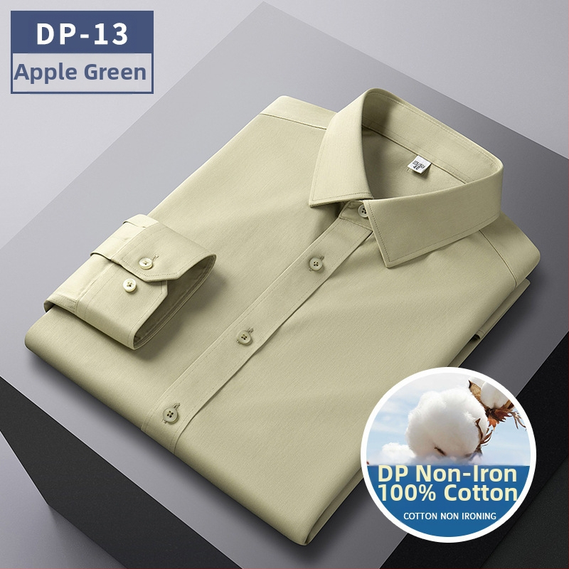 Vīriešu bezgludināmas krekli, 96% kokvilna, garas piedurknes, kvadrātveida apkakle, vienkrāsains raksts