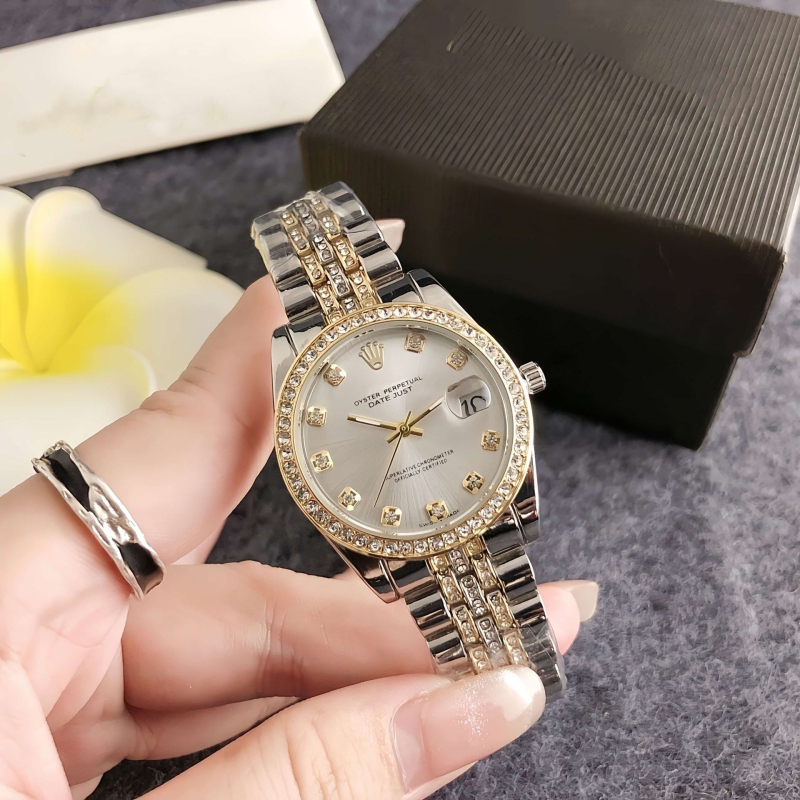 Ženski kvarcni sat sa SL68 mehanizmom, okrugli cifernik, kućište od legura i kaiš od legura, analogni prikaz