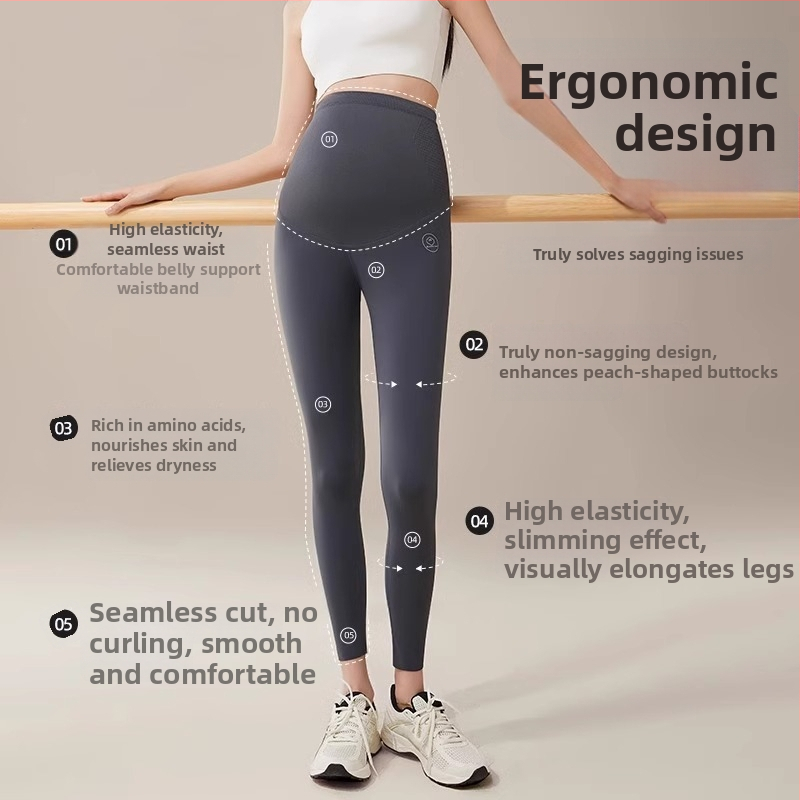 Grūtnieču legingi ar augstu jostu, silti, 3/4 garums, gurnu pacēlājs, poliesters
