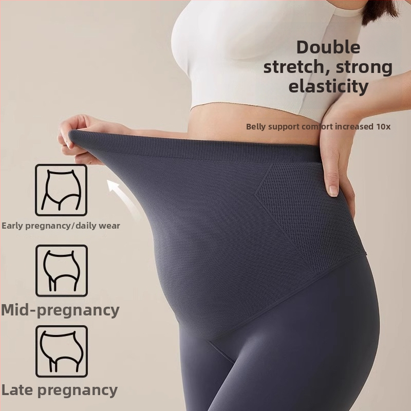 Grūtnieču legingi ar augstu jostu, silti, 3/4 garums, gurnu pacēlājs, poliesters