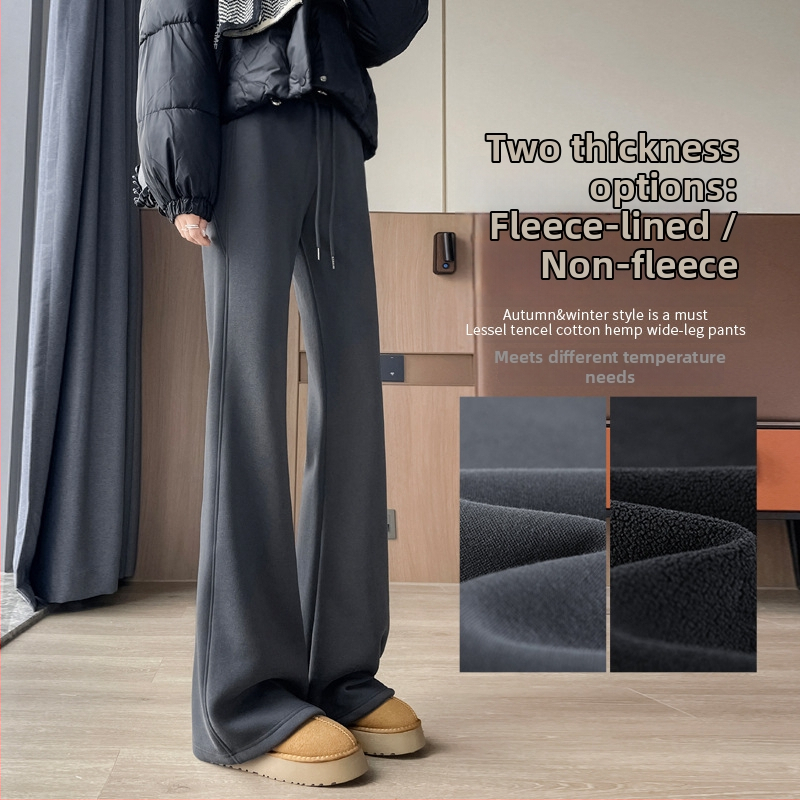 Mātītes platais bikses ar vēdera atbalstu, iekšējais fleece, brīvs piegriezums, kokvilnas-samējas audums, mikro-elastība, rudens-ziema un pavasara-rudens sezonām