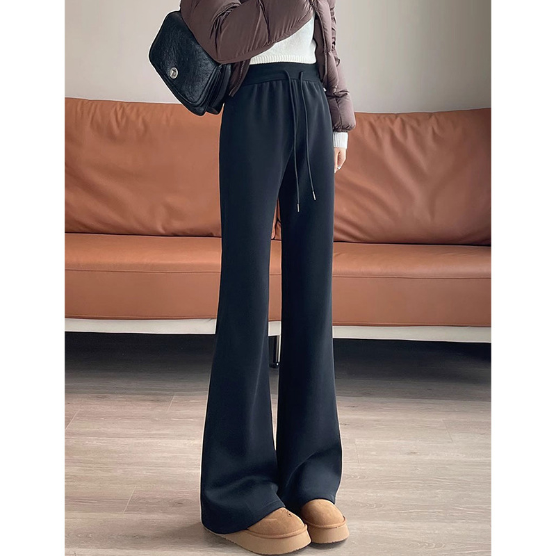 Mātītes platais bikses ar vēdera atbalstu, iekšējais fleece, brīvs piegriezums, kokvilnas-samējas audums, mikro-elastība, rudens-ziema un pavasara-rudens sezonām