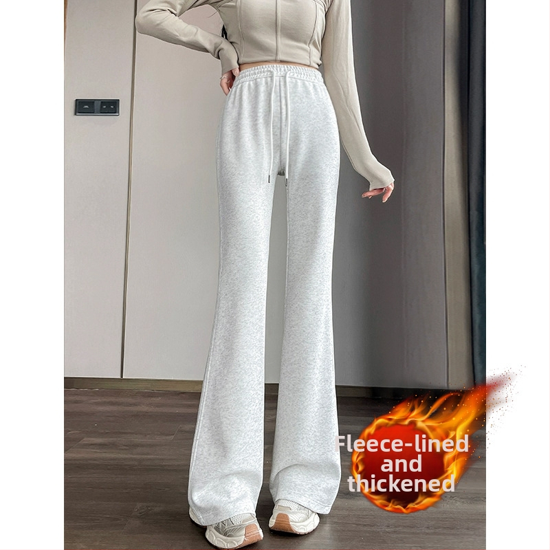 Mātītes platais bikses ar vēdera atbalstu, iekšējais fleece, brīvs piegriezums, kokvilnas-samējas audums, mikro-elastība, rudens-ziema un pavasara-rudens sezonām