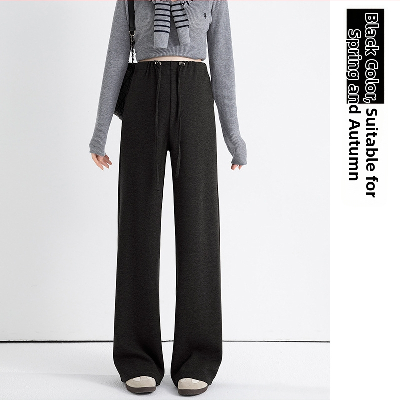 Grūtnieču bikses no imitētā kašmīra, brīvs piegriezums, vēdera atbalsts, iekšējais fleece oderējums, aukla