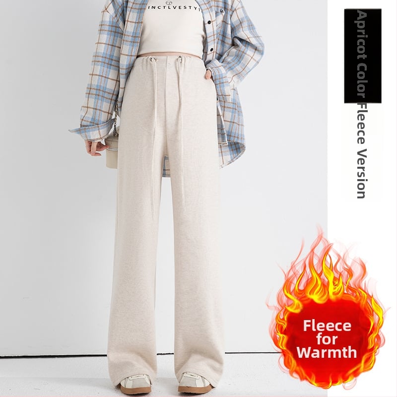 Grūtnieču bikses no imitētā kašmīra, brīvs piegriezums, vēdera atbalsts, iekšējais fleece oderējums, aukla