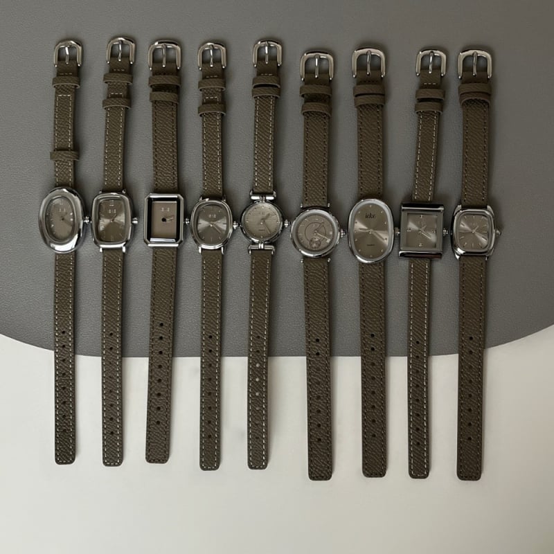 IEKE Gray Collection ženski sat – kvarcni mehanizam; metalno kućište; remen od umjetne kože; spiralna krunica