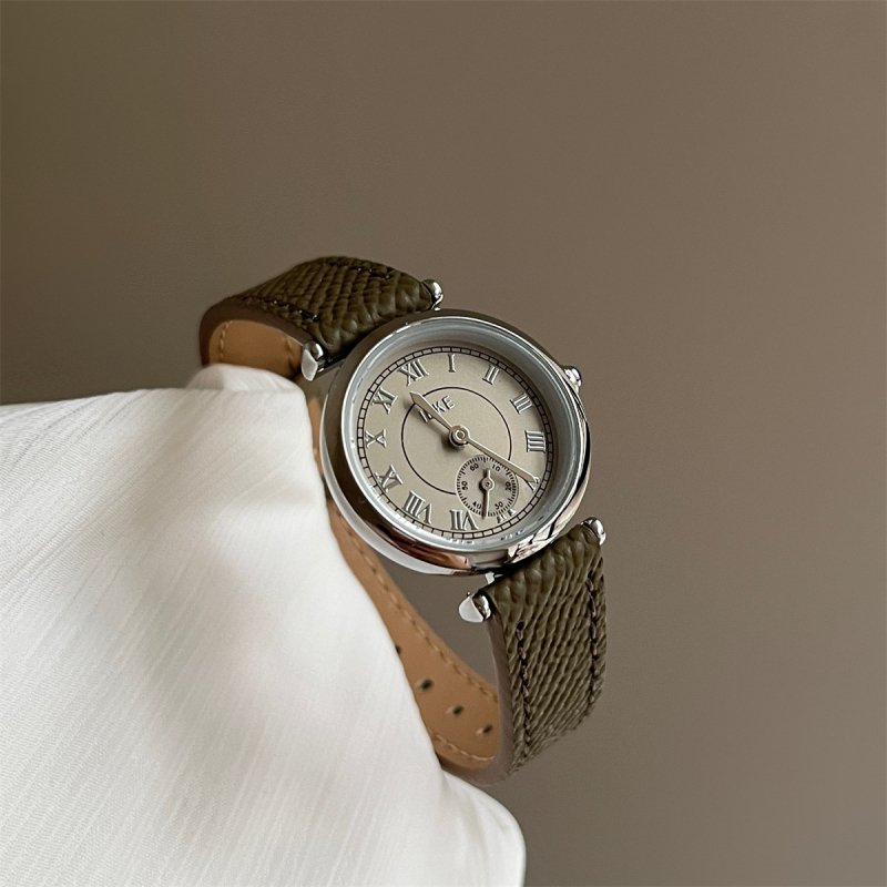 IEKE Gray Collection ženski sat – kvarcni mehanizam; metalno kućište; remen od umjetne kože; spiralna krunica