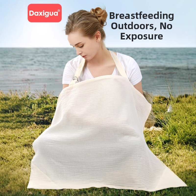 Kryt na dojčenie zo 100% bavlny (>95%), unisex, diskrétny plášť pre novorodencov až do 1 roka, na vonkajšie použitie