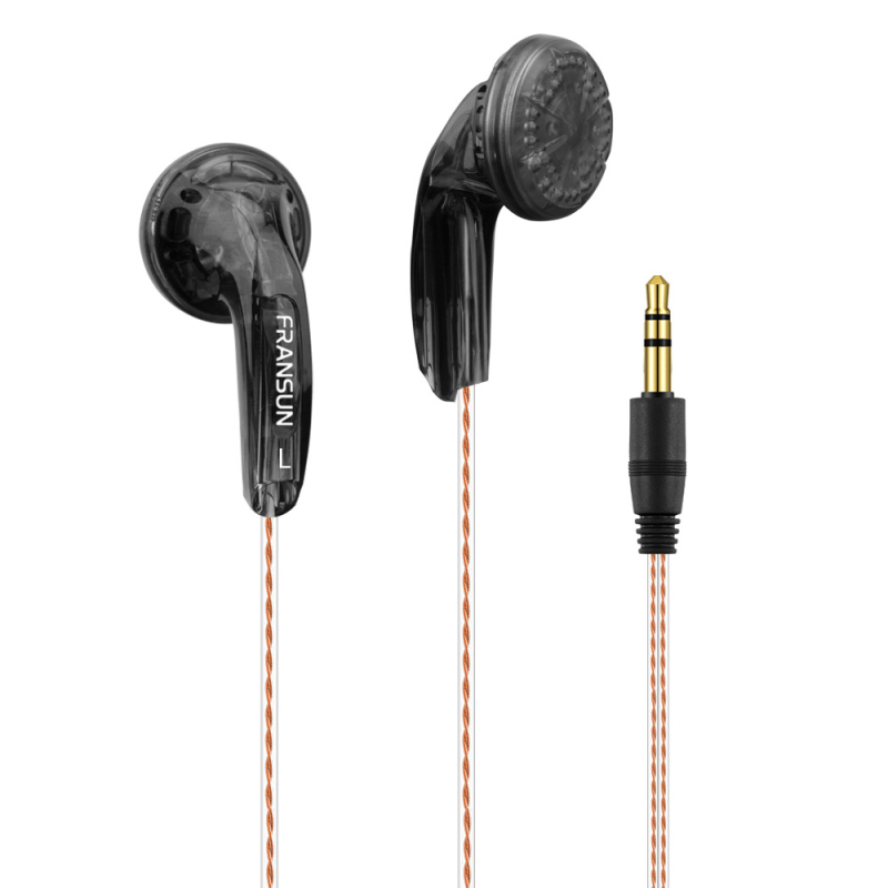 Fransun ausinės su ausų kištuku, antra karta, 3,5 mm tiesioginis kištukas, sidabru dengtas variniai laidai, 32 Ω, HiFi 20 Hz–20 kHz