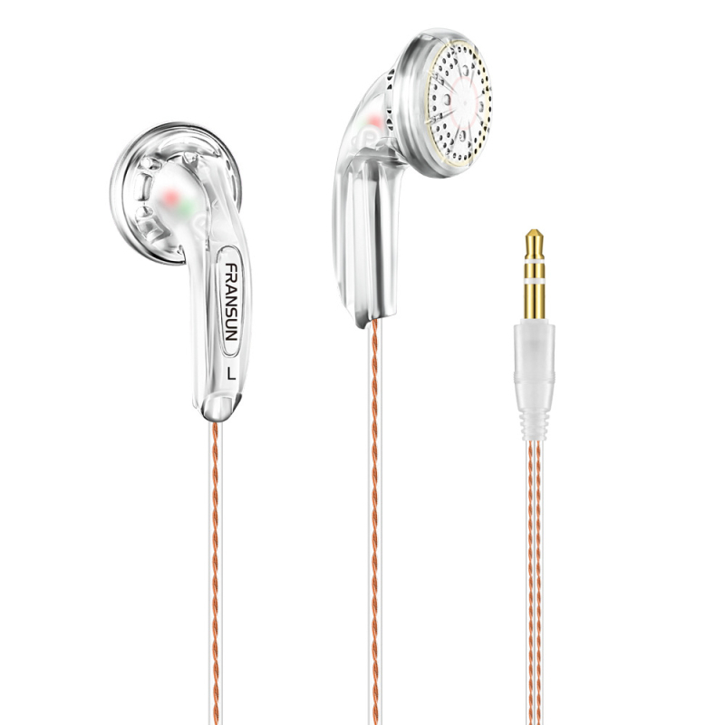 Fransun ausinės su ausų kištuku, antra karta, 3,5 mm tiesioginis kištukas, sidabru dengtas variniai laidai, 32 Ω, HiFi 20 Hz–20 kHz