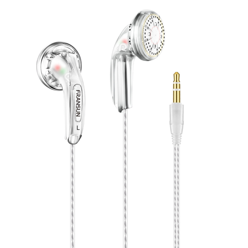 Fransun ausinės su ausų kištuku, antra karta, 3,5 mm tiesioginis kištukas, sidabru dengtas variniai laidai, 32 Ω, HiFi 20 Hz–20 kHz