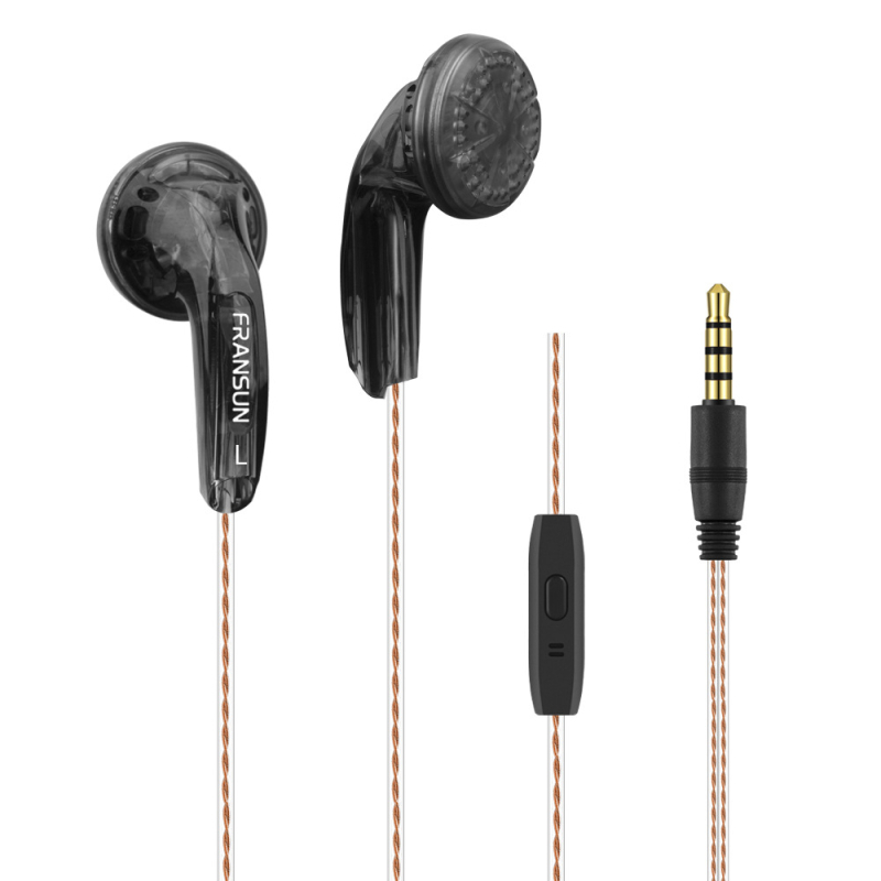 Fransun ausinės su ausų kištuku, antra karta, 3,5 mm tiesioginis kištukas, sidabru dengtas variniai laidai, 32 Ω, HiFi 20 Hz–20 kHz