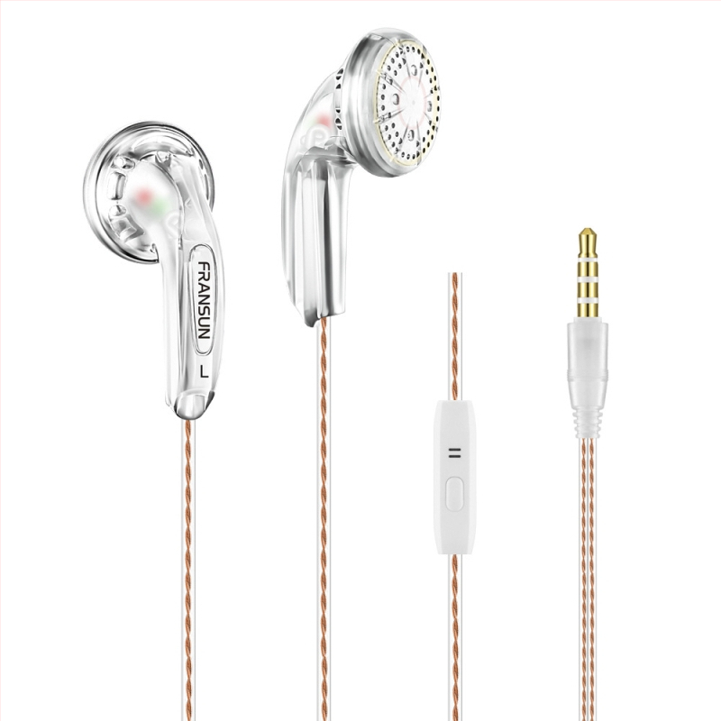 Fransun ausinės su ausų kištuku, antra karta, 3,5 mm tiesioginis kištukas, sidabru dengtas variniai laidai, 32 Ω, HiFi 20 Hz–20 kHz