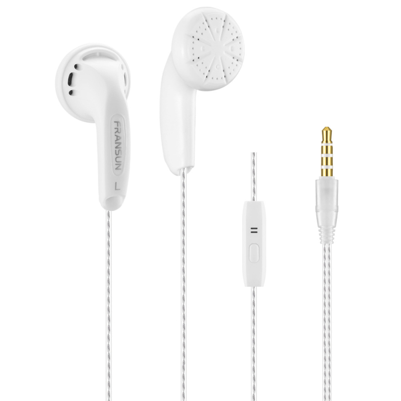 Fransun ausinės su ausų kištuku, antra karta, 3,5 mm tiesioginis kištukas, sidabru dengtas variniai laidai, 32 Ω, HiFi 20 Hz–20 kHz