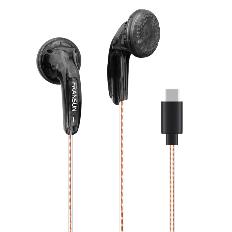 Fransun ausinės su ausų kištuku, antra karta, 3,5 mm tiesioginis kištukas, sidabru dengtas variniai laidai, 32 Ω, HiFi 20 Hz–20 kHz