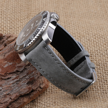 Kaiš za satove s površinom od velura i mekom kožnom podlogom, s mehanizmom brzog otpuštanja, matni vintage dojam, Francuski Retro stil, Književnost i Umjetnost Retro, Pakiranje 100 kom., Proljeće 2024