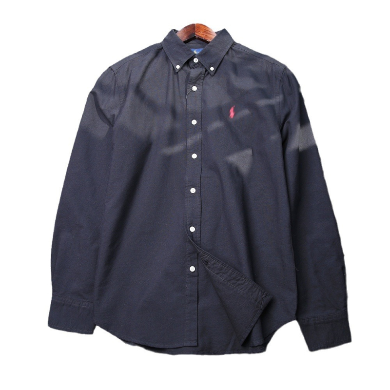 Vīriešu krekls Oxford no kokvilnas-savienojuma, garas piedurknes, mitruma vadība, bez gludināšanas