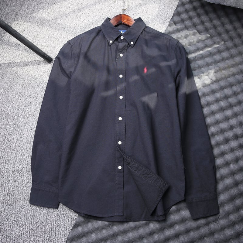 Vīriešu krekls Oxford no kokvilnas-savienojuma, garas piedurknes, mitruma vadība, bez gludināšanas