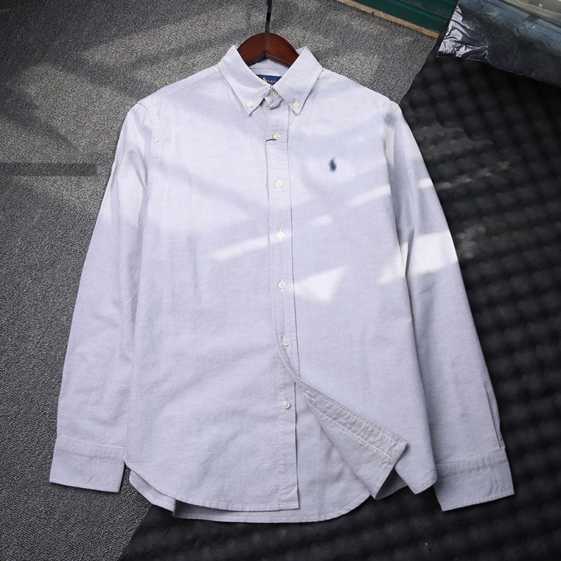 Vīriešu krekls Oxford no kokvilnas-savienojuma, garas piedurknes, mitruma vadība, bez gludināšanas