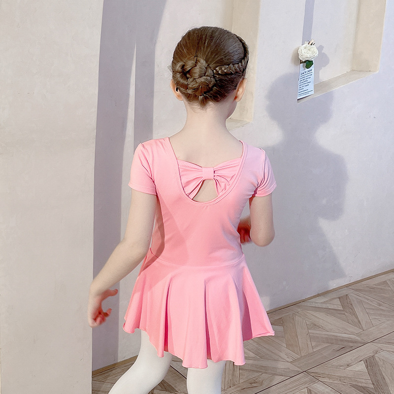 Bērnu vasaras deju apģērbs, 95% kokvilna, īsās piedurknes, Korejas stils, 3–8 gadu vecuma, bez apkakles