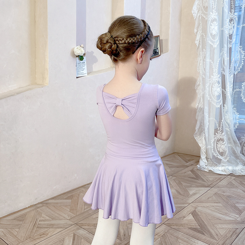 Bērnu vasaras deju apģērbs, 95% kokvilna, īsās piedurknes, Korejas stils, 3–8 gadu vecuma, bez apkakles