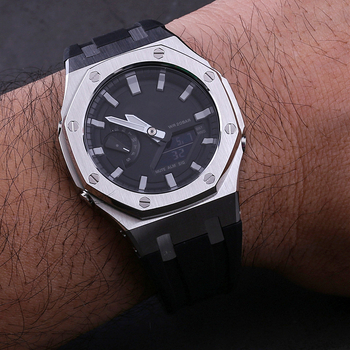 Kućište za sat s silikonskim remenom GA2100/GM2100 GMAS-2100, četvrta generacija, nehrđajući čelik