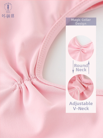 Kamengqi bērnu baleta trenēšanas kleita ar garām un īsām piedurknēm, princeses stils, 93% kokvilna, mīksta apstrāde, enzīmu mazgāšana, 3–8 gadi