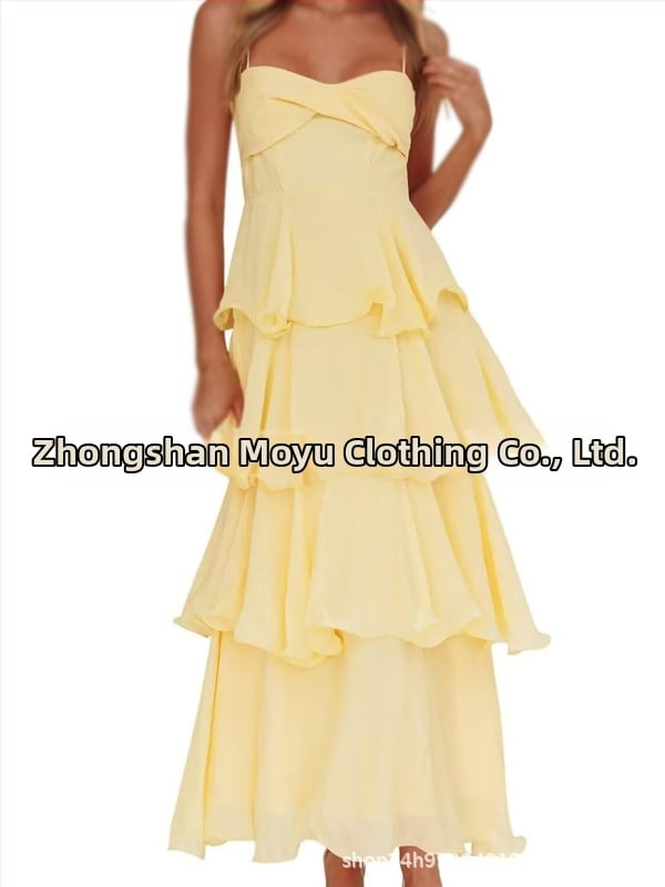 Polüesteri pikk A-line kleit varrukateta, kõrge vöökoht, elegantne õhtukleit pulmadeks (2026)