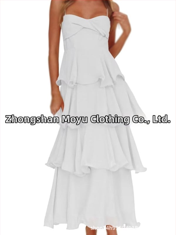 Polüesteri pikk A-line kleit varrukateta, kõrge vöökoht, elegantne õhtukleit pulmadeks (2026)