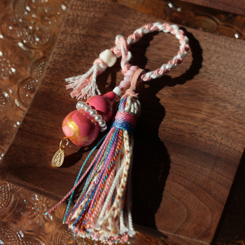 Lakots kulons ar ķirbja formas somām, tālruņiem un atslēgām — oriģinālais dizains, pavasaris 2024, SH3141