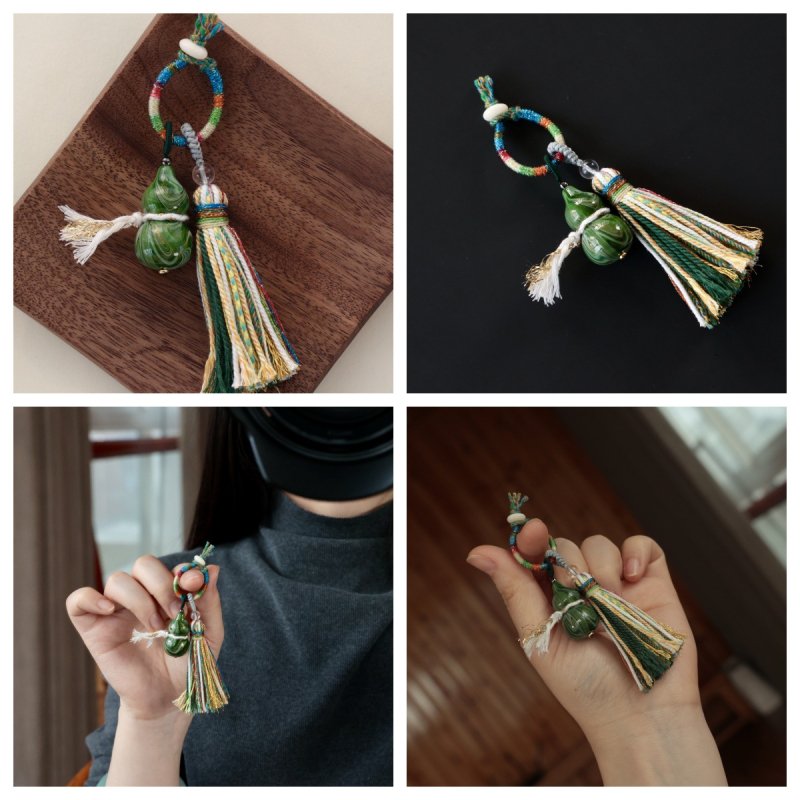 Lakots kulons ar ķirbja formas somām, tālruņiem un atslēgām — oriģinālais dizains, pavasaris 2024, SH3141